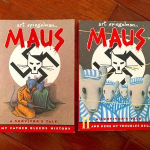 MAUS Volumes I and II, Art Spiegelman, 1986 & 1991, Banned Books NEVER FORGET!